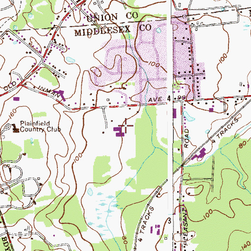 Topographic Map of Wardlaw Hartridge School, NJ