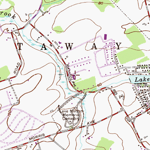 Topographic Map of Lake Nelson Seventh Day Adventist School, NJ