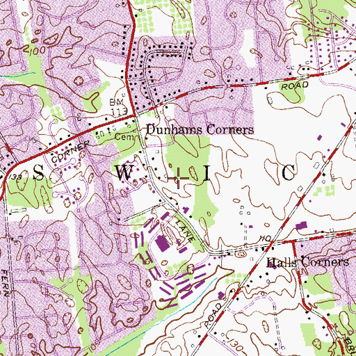 Topographic Map of Aldersgate United Methodist Church, NJ