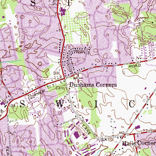 Topographic Map of Nativity Evangelical Lutheran Church, NJ