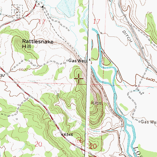 Topographic Map of KSUT-FM (Ignacio), CO