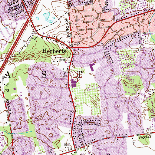 Topographic Map of Saint Bartholomew's Roman Catholic Church, NJ