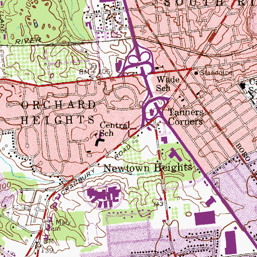 Topographic Map of Trinity Presbyterian Church, NJ