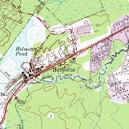 Topographic Map of Saint George's Episcopal Church, NJ