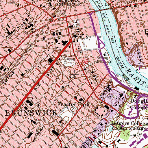 Topographic Map of Messiah Pentecostal Church of God, NJ