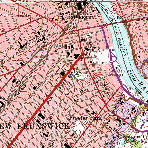Topographic Map of Nativity Blessed Virgin Mary Church, NJ