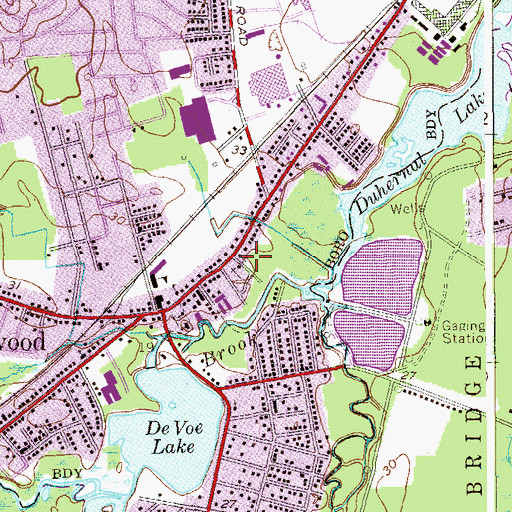 Topographic Map of Spotswood Reformed Church, NJ