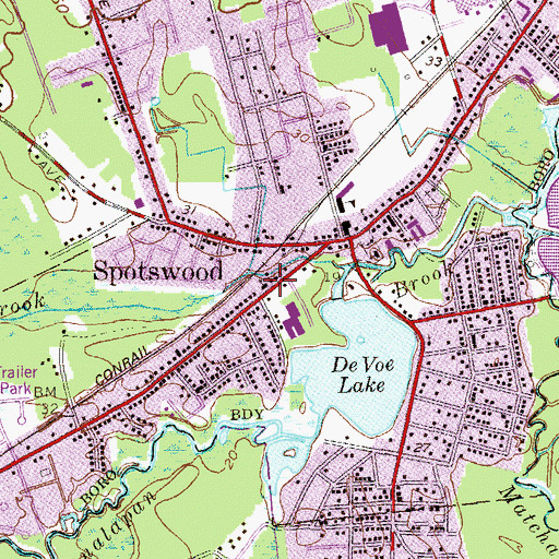 Topographic Map of Trinity United Methodist Church, NJ