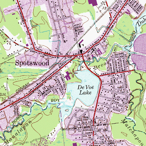 Topographic Map of Immaculate Conception School, NJ