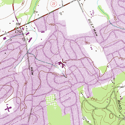 Topographic Map of Cambridge Elementary School, NJ