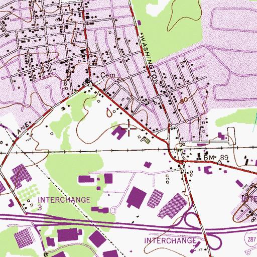 Topographic Map of Dwight D Eisenhower Elementary School, NJ