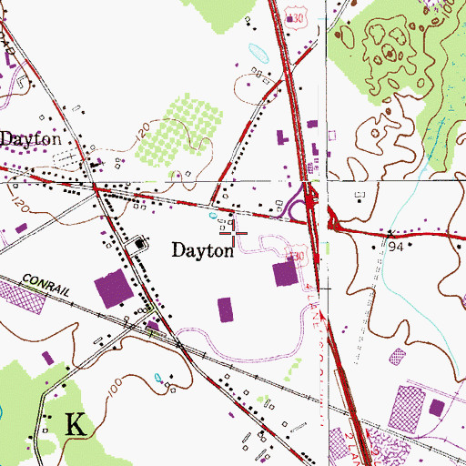 Topographic Map of Indian Fields Elementary School, NJ