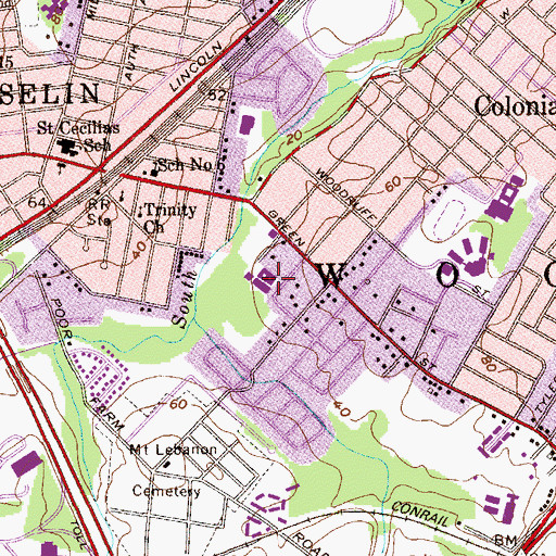 Topographic Map of Indiana Avenue Elementary School, NJ