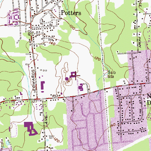 Topographic Map of James Madison Primary School, NJ