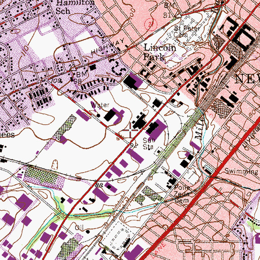 Topographic Map of Paul Robeson Community Elementary School, NJ