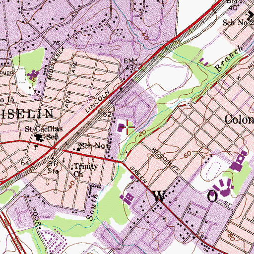 Topographic Map of Robert Mascenik Elementary School, NJ