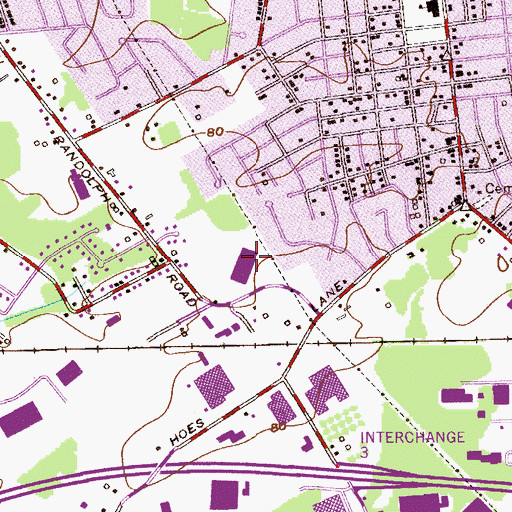 Topographic Map of Theodore Schor Middle School, NJ