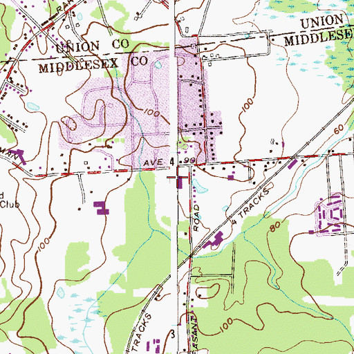 Topographic Map of Martin Luther King Elementary School, NJ