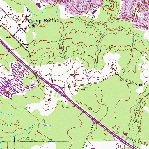 Topographic Map of Raritan Bay Medical Center, NJ