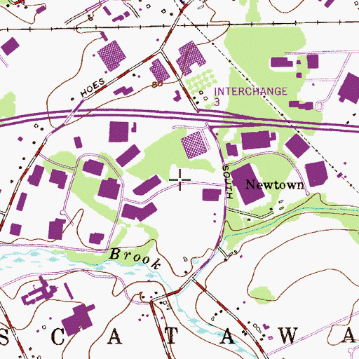 Topographic Map of Centennial Industrial Park, NJ