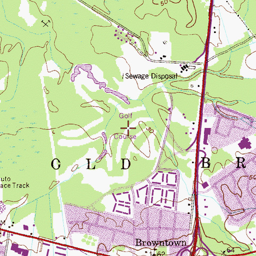 Topographic Map of Glenwood Golf Course, NJ