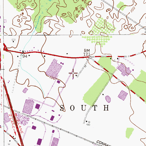 Topographic Map of Heller Industrial Park, NJ