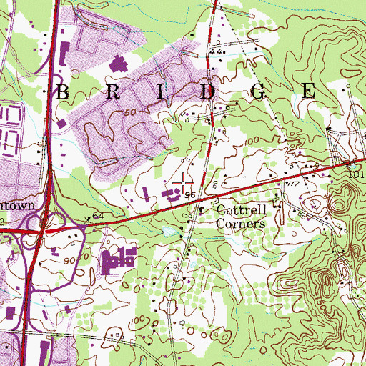 Topographic Map of Old Bridge Township Municipal Complex, NJ