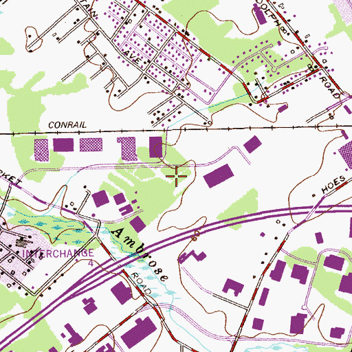 Topographic Map of Rutgers Industrial Center, NJ