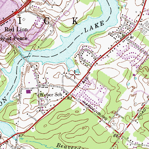 Topographic Map of Bicentennial Park, NJ