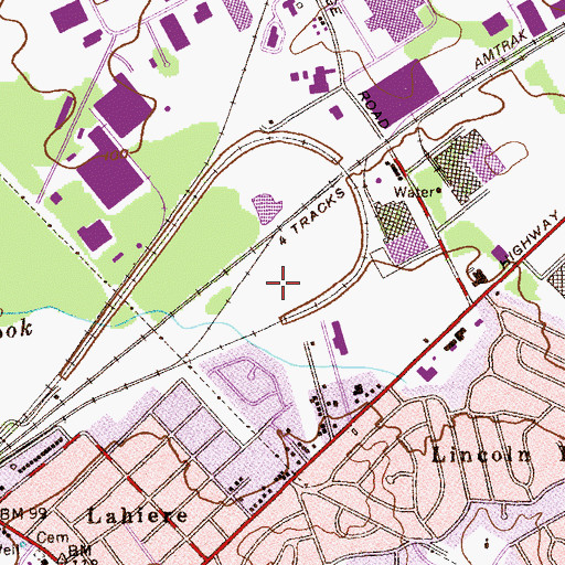 Topographic Map of Central Avenue Park, NJ