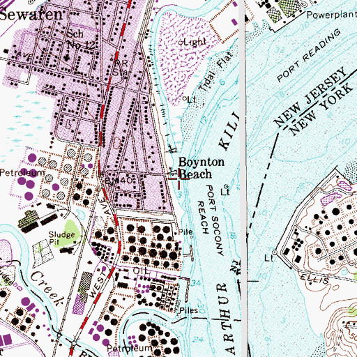 Topographic Map of Cliff Road Park, NJ