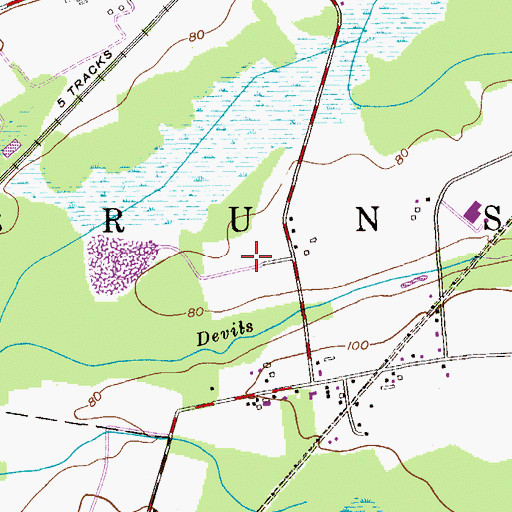 Topographic Map of East New Road Park, NJ