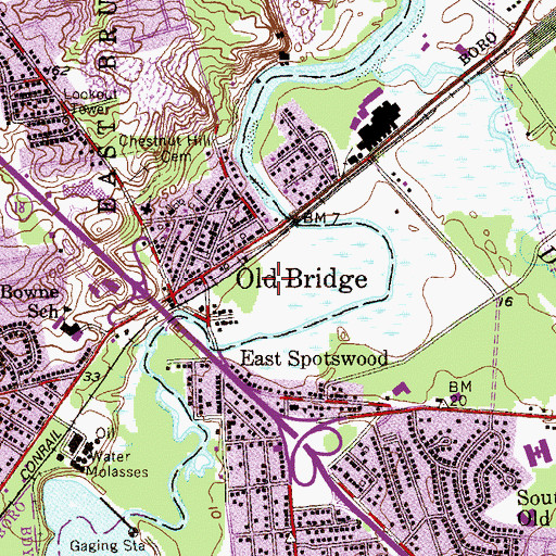 Topographic Map of Keystone Park, NJ