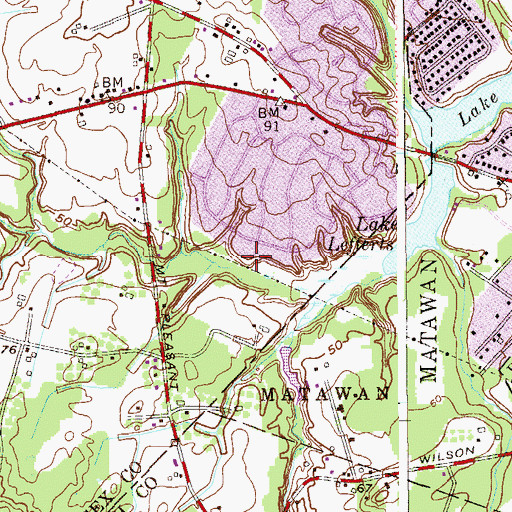 Topographic Map of Lakeridge Recreation Area, NJ
