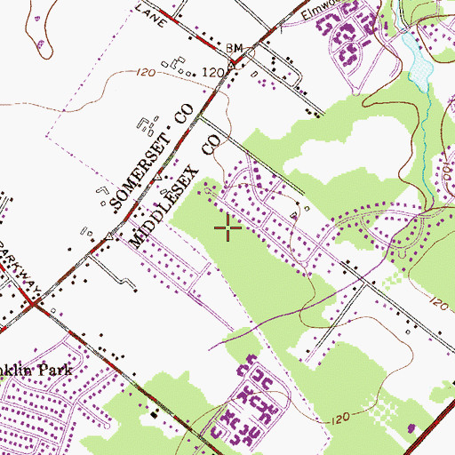 Topographic Map of Luke Park, NJ