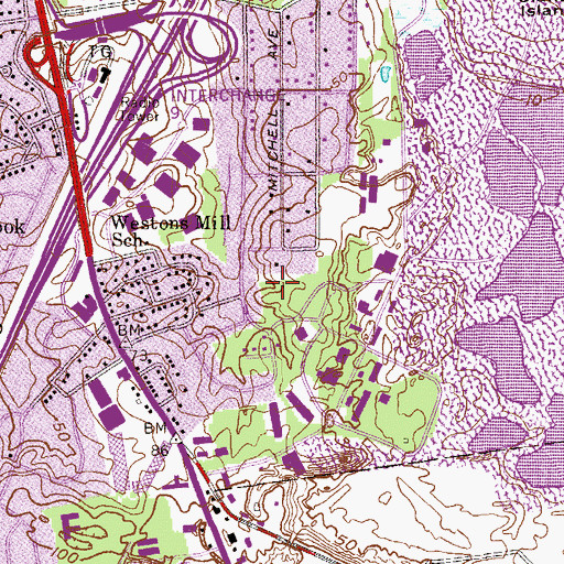 Topographic Map of Pine Ridge Park, NJ