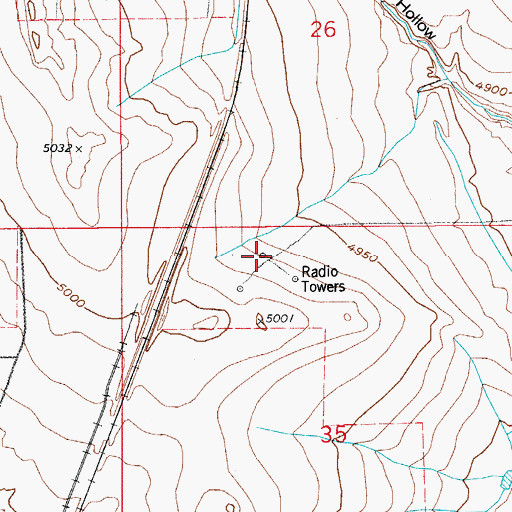 Topographic Map of KCCY-FM (Pueblo), CO