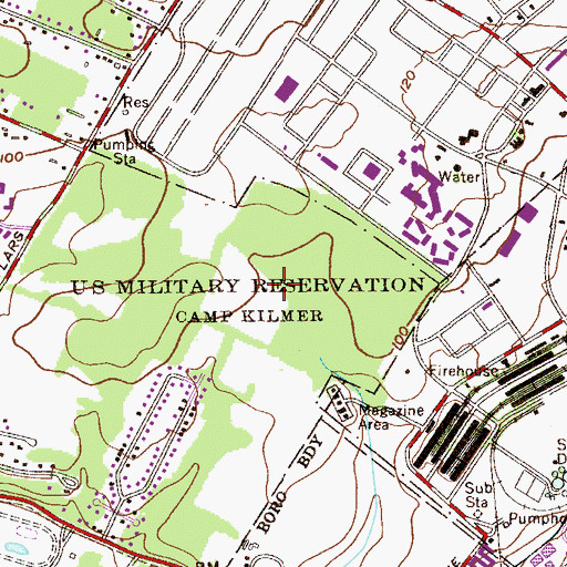 Topographic Map of Rutgers Ecological Preserve, NJ