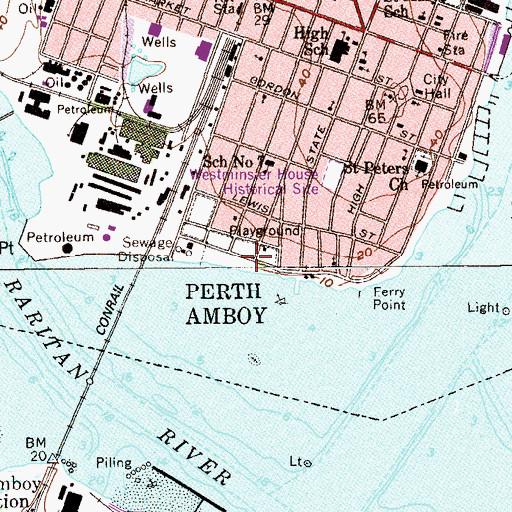 Topographic Map of Sadowski Park, NJ