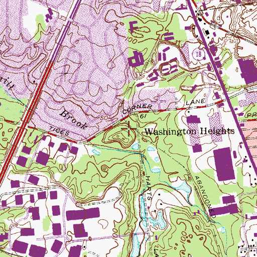 Topographic Map of Tices Lane Park, NJ
