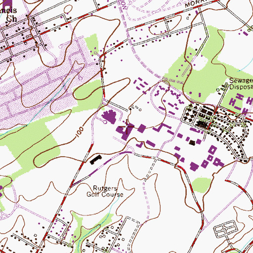 Topographic Map of University of Medicine and Dentistry of New Jersey, NJ