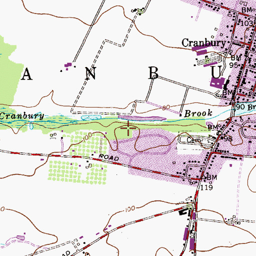 Topographic Map of Unami Woods, NJ