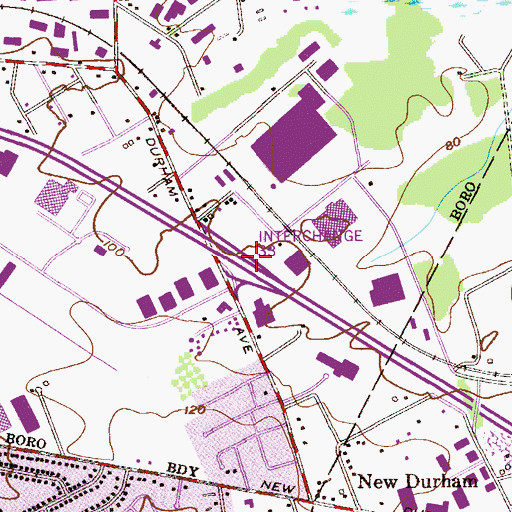 Topographic Map of Interchange 4, NJ