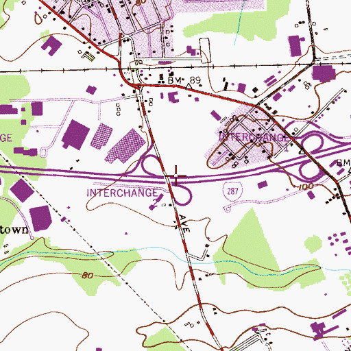 Topographic Map of Interchange 6, NJ