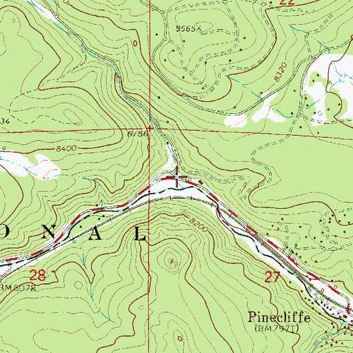 Topographic Map of Timberline Fire / Rescue Station 1, CO
