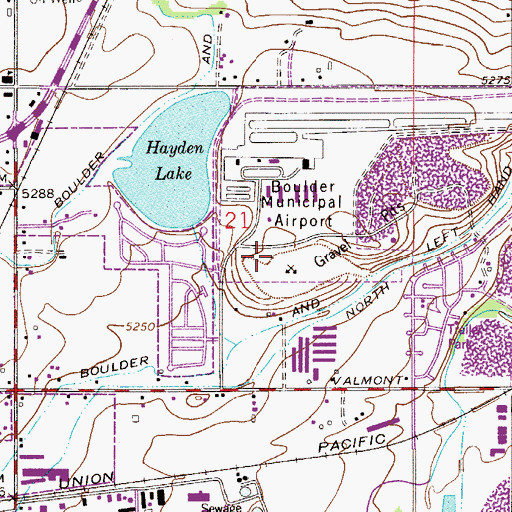 Topographic Map of Boulder County Jail, CO