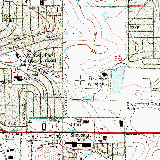 Topographic Map of Broomfield Courthouse, CO