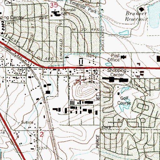 Topographic Map of Broomfield Assembly of God Church, CO