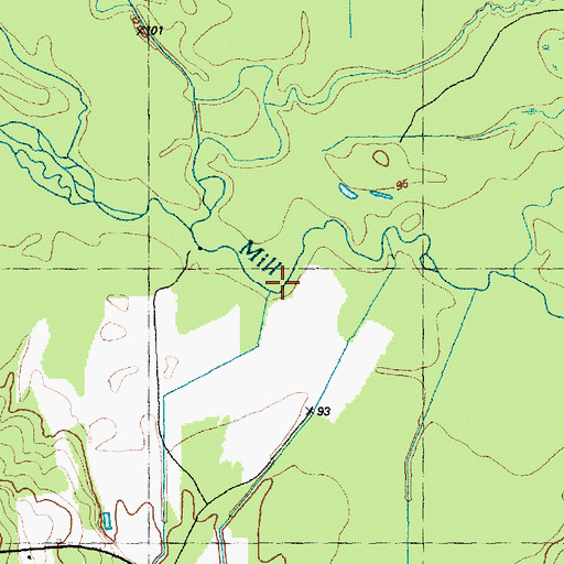 Topographic Map of Saw Pit Branch, NC