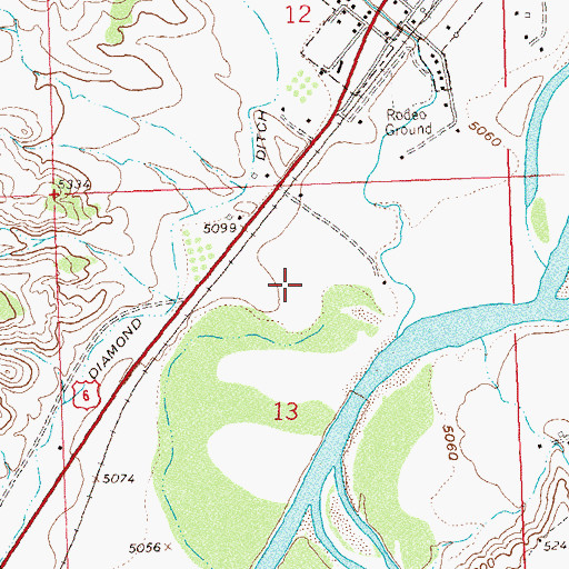 Topographic Map of Grand Valley High School, CO